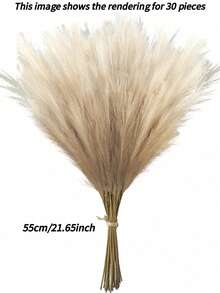 100/50/30/20/10/3pcs Artificial Reed Grass, Reeds, For Floor Vase, Vase Filler, Bohemian Country Farmhouse Home Decor, Wedding Party Decoration, Valentine's Day, Birthday Graduation Gift, Autumn Decor, Fall, Artificial Plants - Beige Gradient - View 4