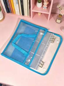 1 Set A4 Large Capacity Sticker Storage Binder, Portable Transparent PVC Sticker Storage Bag, Includes Replaceable Pocket Pages And Binder Rings, Suitable For Scrapbooking, Sticker Albums, DIY Crafts And School Supplies - Sets - View 11