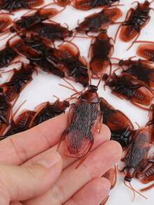 Realistic Cockroach Prank Toy, Soft Material Fake Cockroach Scare Toy, Halloween Scary Toy, Halloween Supplies - Multicolor - View 2