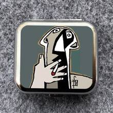 Portable Durable Mini Metal Ashtray, Famous Painting Pattern, Colorful Image Pocket Ashtray, Suitable For Car And Outdoor Use, Creative Gift, Smoking Accessory - Multicolor - View 2