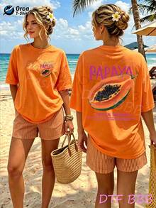 Women T-Shirts - 橘色 - 查看 1