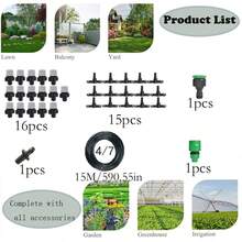 1/4" Adjustable Micro Drip Irrigation System Sprinkler Head, 4/7mm Anti-Clogging Dripper, Red Gardening Supplies (1/4" Drip Irrigation Components) - Automatic Irrigation Kit - View 29