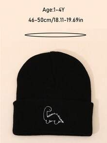 Children's Autumn New Knit Hat, Cute Embroidered Dinosaur Design, Suitable For Boys And Girls Aged 1-4 Years - Multicolor - View 7