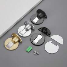 1pc Hidden Magnetic Door Hook, No Drilling Required, Dual-Purpose Door Stopper, Strong Magnetic Force, Suitable For 5.5mm-9mm Door Gap - Multicolor - View 5