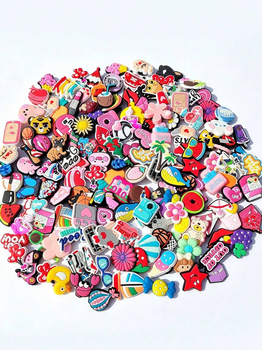 Shoe Decoration Set, 30/100pcs, Can Be Used For Decorating Shoes, Making Handmade Accessories, Etc. - Multicolor - View 1