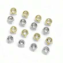 10MM 尖底章魚水鑽 50顆/包 DIY 衣物 鞋子、帽子、包包、皮革製品、裙子、髮飾、手工布料珠飾珠寶 - (Gold + Silver)100pcs - 查看 4
