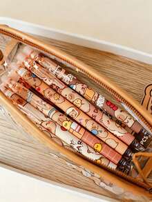 13pcs/1set Capybara Gel Pens + Refills Set, Includes 3 Random Pattern Gel Pens And 10 Matching Replacement Refills. The Pen Body , First Day Of School - Multicolor - View 5