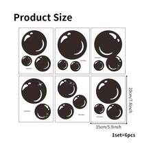 6pcs Non-Slip Bathtub Stickers Black Five-In-A-Row Pattern Bathroom Stickers Waterproof Matte Bathtub Decals - one-size - View 4