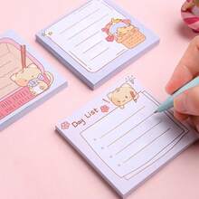 320 Sheets Cute Cat Sticky Notes Set, 4 Packs Cartoon Lazy Cat Memo Pads (80 Sheets Each), Kawaii Stationery For Office School Planner & To-Do List - 320 Sheets - View 4