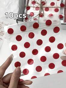 10 pezzi Sacchetti con motivo a pois neri & bianchi, sacchetti di imballaggio regalo in PVC trasparente, sacchetti di imballaggio regalo per feste, sacchetti decorativi per accessori gioielli, sacchetti di stoccaggio regalo auto-sigillanti, riutilizzabili, adatti per regali di vacanze, compleanni, matrimoni, feste, stoccaggio quotidiano, sacchetti di plastica auto-sigillanti, sacchetti regalo trasparenti per matrimoni, sacchetti regalo di gruppo, regali per il Ringraziamento e la Festa dell'Insegnante. 1 pezzo - Multicolore - Visualizzare 12