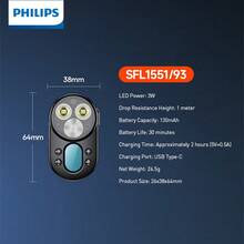 Philips Rechargeable Battery Flashlight, Ultra-Long Life, High Capacity, Portable Spotlight For Outdoor And Emergency Lighting - Multicolor - View 10