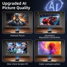 Xnano 智慧迷你投影機 Android 9.0 原生 1080P 全高清 350 ANSI 亮度 4K 解碼 WiFi 藍牙連接 無線螢幕鏡像投影機 適合臥室、露營與電影之夜 - 查看 8