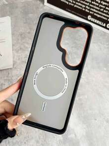 SamsungGalaxy S26 Ultra/S25/S24 Ultra/S23 Ultra Exklusive Luxus Matte Transparente Stoßfeste Magnetische Handyhülle, Niedliche Handyhülle, Koreanische Handyhülle, Smartphone Hülle - Orange - Übersicht 2