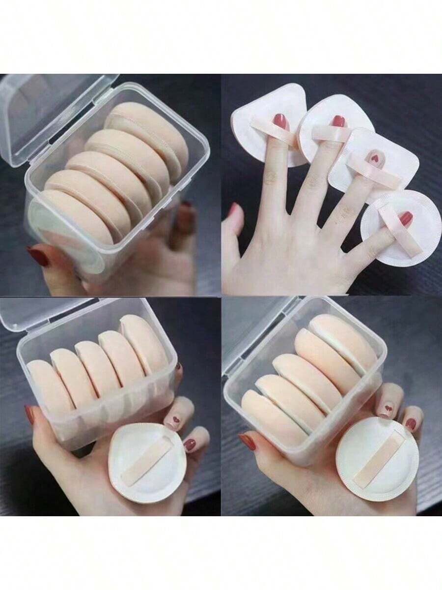 5/1pc Round Portable Makeup Powder Puff, Water Drop Shaped Makeup ...