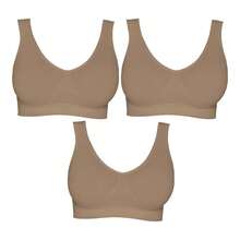 Kit 3 Tops Hanes Alças Largas sem Costura 5762 - Chocolate - Visão 2