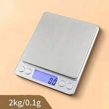 1pc Digital Food Scale For Kitchen, Weight In Grams And Ounces With Unit Conversion, High Precision Electronic Scale, Essential For Apartment, College Dorm, Back To School Supplies - Silver - View 10