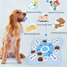 1pc Interactive Dog Puzzle Toy, Slow Feeder With Sliding Lid And Sound Maker For Treat Dispensing, IQ Training Sniffing Toy For Dogs And Cats, Mental Stimulation Feeding Puzzle - Multicolor - View 3