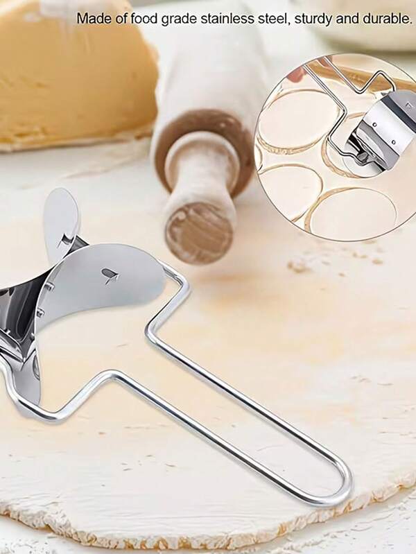 Dumpling Skin Cutter, Stainless Steel Dough Roller, Round Dough Cutter For Wonton And Dumpling Making, Home Kitchen Pie Making