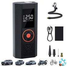 150PSI Portable Air Compressor, Tire Inflator, Car Jump Starter, With Tire Pressure Gauge And LED Display - 3x Speed One-Key Smart Wireless Tire Inflator, USB Powered, Rechargeable Battery - A - View 11