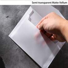 25pcs Ins Style Semi-Transparent Frosted Vellum Envelopes, Multiple Sizes And Styles, Includes Gold Stickers And Multi-Color Wax Seal Stickers, Waterproof Photo Card Invitation Greeting Card Packaging Bags, Suitable For Small Cards, Wedding Invitations, Scrapbook Gift Packaging - Large Bag - View 7