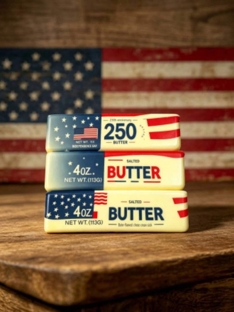 USA 250th Anniversary Butter Stick Finger Toy, Slow Rebound Soft Stress Relief Fidget Toy, Independence Day Decompression Gift, Suitable For Teens And Adults, Squeeze Toy, Crunchy Squeeze