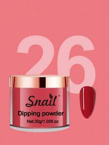 SNAIL 浸粉 6色紅色春夏美甲浸粉 DIY 沙龍居家禮品，無需美甲燈烘烤，Y2K風格，壓克力穿戴式美甲片 - 彩色 - 查看 11