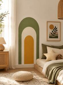 SUPSTICKER 1 Set Vintage Bohemian Style Layered Arch Peel And Stick Wall Decal, Removable PVC Wall Sticker, Suitable For Living Room, Nursery And Bedroom, 2 Sizes - 2pcs - View 9