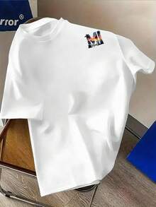 Christmas Men's Fashion Graphic T-Shirt Beach Sunset Creative Letter Print - Summer Comfort, Regular Fit Hot Item - White - View 3