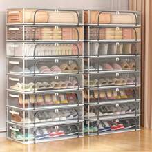 1pc Rectangular Shoe Box, Transparent PVC Material, Multi-Functional Storage, Steel Frame Support, With 2 Removable Windows, Suitable For Sneakers And High Heels, Can Be Placed Under Bed, Dust-Proof Foldable Underbed Shoe Box - Multicolor - View 5