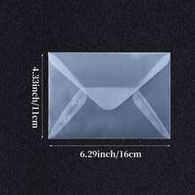 25pcs Ins Style Semi-Transparent Frosted Vellum Envelopes, Multiple Sizes And Styles, Includes Gold Stickers And Multi-Color Wax Seal Stickers, Waterproof Photo Card Invitation Greeting Card Packaging Bags, Suitable For Small Cards, Wedding Invitations, Scrapbook Gift Packaging - Large Bag - View 26