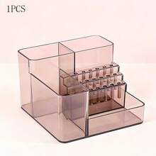 1pc Nail Drill & Drill Bit Holder, 28-Slot Transparent Plastic Desktop Storage Rack, Skincare Product Organizer, Small Tool Storage, Professional Nail Tool Organizer Box (ABS) - Multicolor - View 10
