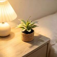 1件人造多肉盆栽植物，免維護，增添空間氛圍，北歐Ins風，適用於居家玄關、桌面、辦公室、酒店攝影及其他桌面裝飾 - 紫綠 - 查看 10