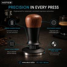 1pc Walnut Wood Coffee Tamper, 51/53/58mm Espresso Tamper, Durable Espresso Tool, Espresso Distribution Tamper, Anti-Tilt, Constant Pressure Device, Coffee Equipment, Barista Tool - Multicolor - View 7