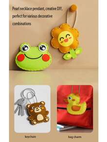 Holiday Gift.EVA Sewing Kit Handmade Creative Pendant.Handmade Doll Material Kit.DIY Doll Ornament.Cute Hand-Sewn Anime Plush - Multicolor - View 5