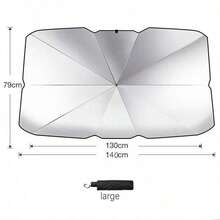 Premium Silver Car Sunshade - Front Windshield Heat Insulation & UV Protection, Retractable Design For Easy Storage - Fits All Car Models - Perfect For Summer And Hot Weather - Ideal Gift For Car Owners - A - View 14