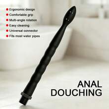 Brinquedo Íntimo Adulto, Ducha Anal de Silicone, Saída de Água com 8 Furos, Limpeza Profunda, Material de Silicone Macio para Fácil Inserção, Design Ergonômico que se Ajusta às Curvas do Corpo, Empunhadura Confortável, Conector Universal Compatível com a Maioria dos Tubos de Água, Brinquedo SM, Acessório Sexual para Flertar em Casal, Brinquedo Sexual Estimulante - Tamanho Único - Visão 6