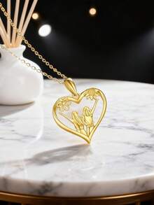1pc New Fashion Sunflower Heart-Shaped Rearview Mirror Chain Love Car Interior - Heart Rearview Mirror Charm - View 5