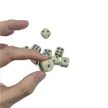 Easytoday 10pcs High Quality 1.6cm/0.63inch Dice Dots Dice Club Party Game Entertainment - Khaki - View 2