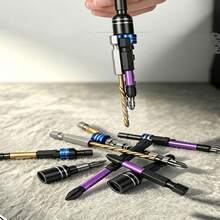 10pcs Magnetic Screwdriver Bit Set, High Hardness Anti-Slip Drill Bits, Suitable For Impact Drill Electric Screwdriver Repair Tools - Tool - View 4