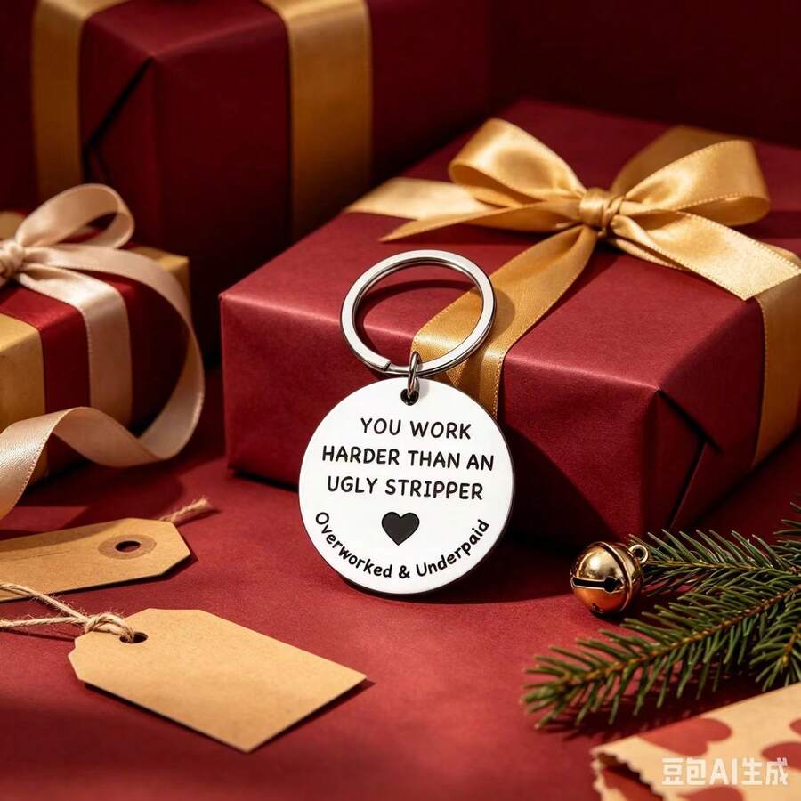 1pc Coworker Friend Boss Colleague Keychain Gift Farewell Retirement Thank You Gift Valentine's Day Backpack School Car Accessory Cute Gothic Y2K Bag Charm Lanyard With ID Holder Car Accessory Bag Pendant - Silver - View 1