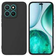 Honor X8C 手機殼，附相機保護，薄型防震彈性黑色磨砂軟矽膠保護套 - 黑色 - 查看 1