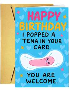 1Pc Fun Birthday Card, Prank Gift For Female Friends, Funny Surprise Gift, Creative Envelope Card - View 8