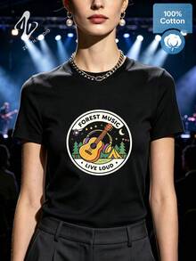 Women T-Shirts - 黑色 - 查看 1
