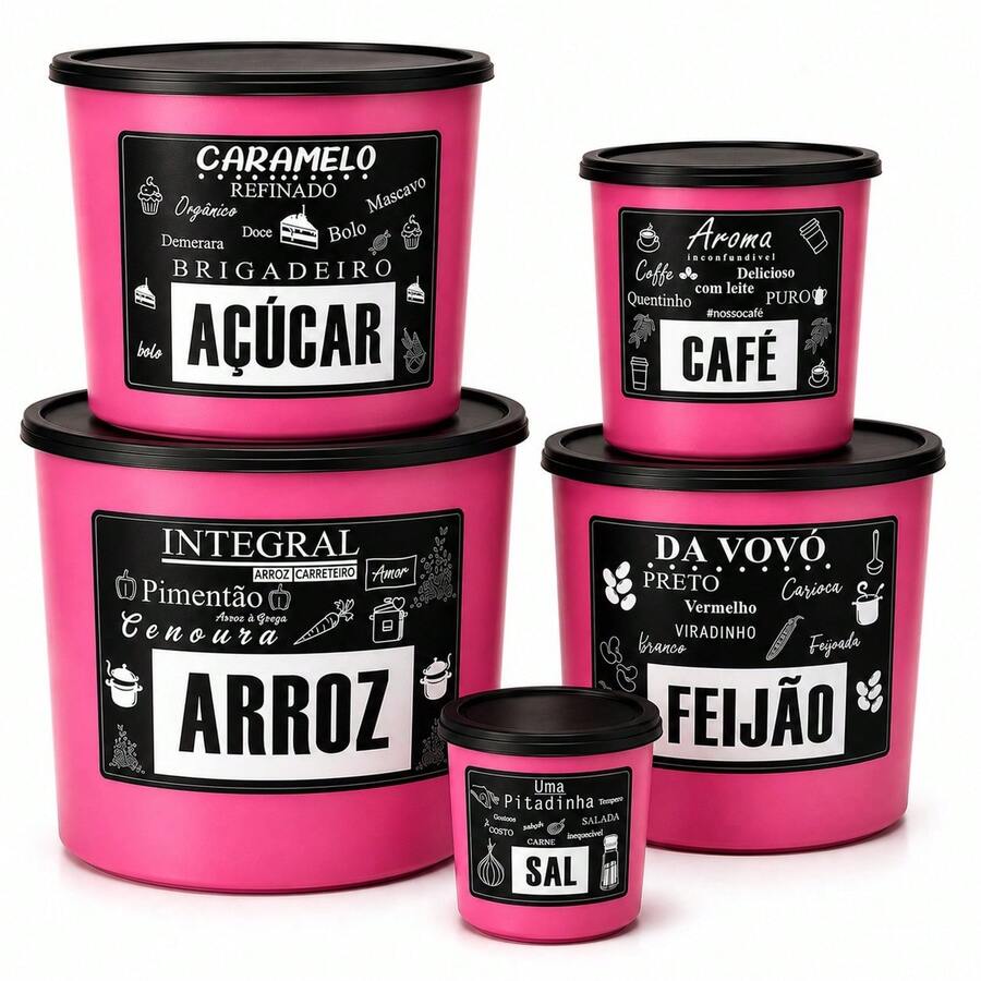 Kitchen Storage Set - Hot Pink - View 1