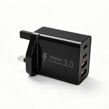 55W PD&QC 4合1快速充電牆插，英規插頭，2USB-C+2USB-A多口適配器，兼容 17/16全系列與所有機型 - 英規插(220-240V) - 查看 9