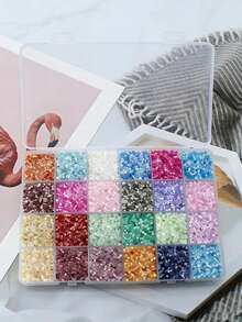1PC Transparent Plastic Compartmental Storage Box,10-56 Grids Optional Adjustable Divider Net Style Organizer, Dust-Proof Desktop Indoor Home Handicraft Beads Jewelry Nail Rhinestone DIY Small Accessory Classification Container - A - View 8