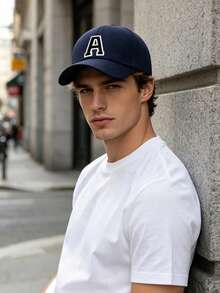 1pc Men's Solid Color Adjustable Baseball Cap, Fashion Street Style, Suitable For Spring/Autumn Outdoor, Travel, Beach, Summer, Back To School, 2026 World Cup - Navy Blue - View 6