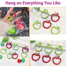 Christmas Apple Keychain 27.5mm X 30.5mm - Alloy Pendant, Suitable For DIY Jewelry, Bracelet And Necklace Making, Christmas, Key Ring - Apple Keychain - View 8