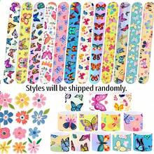 24pcs/12pcs/6pcs Butterfly Series Snap Slap Bracelet, Cartoon Butterfly Snap Slap Wrist Strap For Teen - Multicolor - View 7