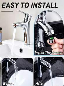 10 Faucet Aerators (Including Wrench) For Easy Replacement Of Small Accessories. It Can Save Water, Prevent Splashing, Filter Impurities, Stabilize Water Flow, And Reduce Noise. Faucets Suitable For Kitchen, Bathroom Sinks, And Bar Sinks. - Multicolor - View 7
